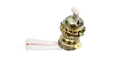 Petroleums brænder m. 21 mm. væge. 42 mm gevind. Messing. Ny.