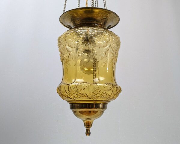 Antik art Nouveau måneskin lampe. Jugendstil. Ca 1900. Delvist nyt el. Ø20. Pickup only.