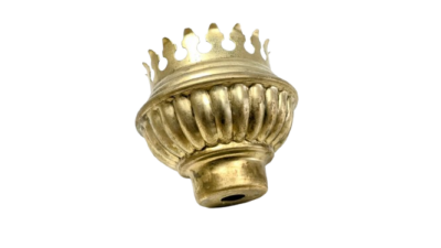 Imitationsbrænder messing hus / skjuler til petroleums lamper. Til fatning montering.