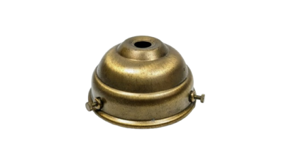 Messing legeret glasholder til lampeglas med gribekant mellem 54-64 mm.