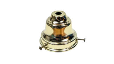 Messing glasholder til lampeglas med gribekant mellem 52-62 mm.