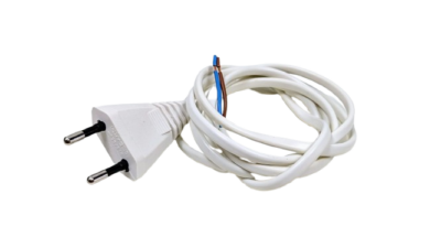 Vintage kabel med stikprop. 145 cm. 2x0,75. Til væglamper og stikdåser.