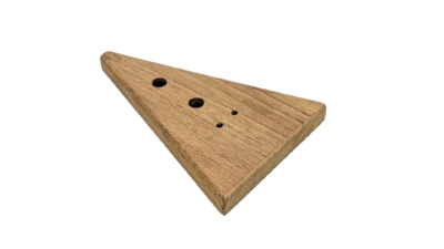 Væglampet bagplade væglampe. Maghoni. 145 mm. Trekant. Ny fra 1960.