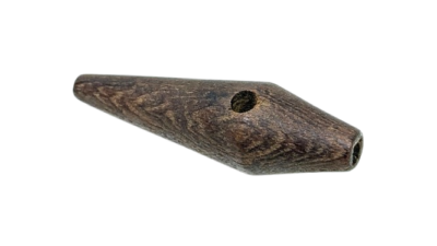 Håndlavet konisk Teak fordeler afslutning / knap. Ubrugt. Dansk fremstillet. 1960.