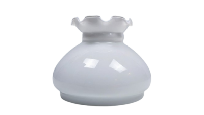 NYT Glas til petroleums lampe. Ø175 mm. Gribekant ydre 152 mm. 135 mm høj.