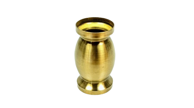 Mellemstykke messing. Finish. Bordlamper, loftlamper, lysekroner m.m Ubrugt. Upoleret.