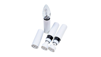 4 stk lysekrone fatninger. Kerterør sæt. Stearinlys attrap. Reparations kit. 85 mm. Ø31 mm