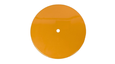 Bundplade standerlampe orange Alu. Ny. Ø22,3 indvendigt. M14 center. 10 mmH