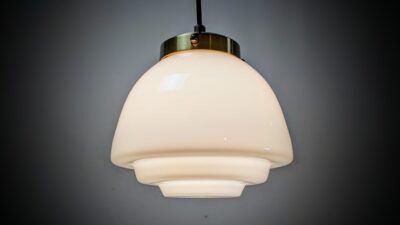 antik fuld restaureret kuglependel lampe fra 1950