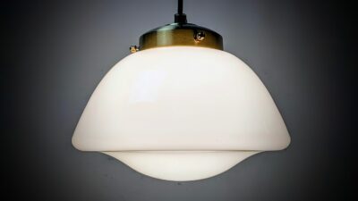 antik fuld restaureret kuglependel lampe fra 1950