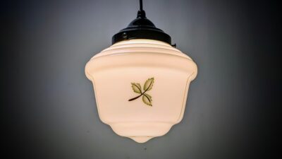 antik fuld restaureret kuglependel lampe fra 1950