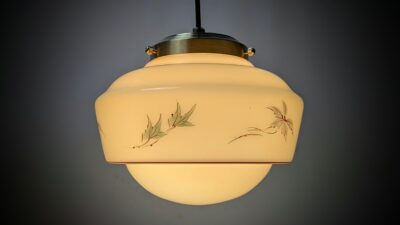 antik fuld restaureret kuglependel lampe fra 1950