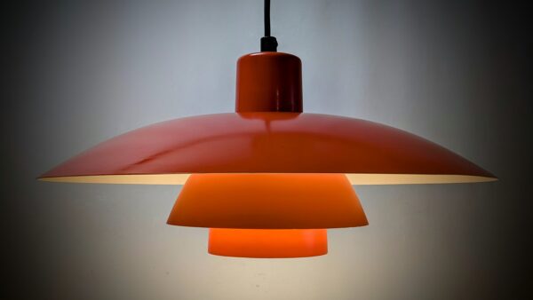 Danish design PH 4/3 1970. Orange. Nyt el. Ø40. Excellent condition.