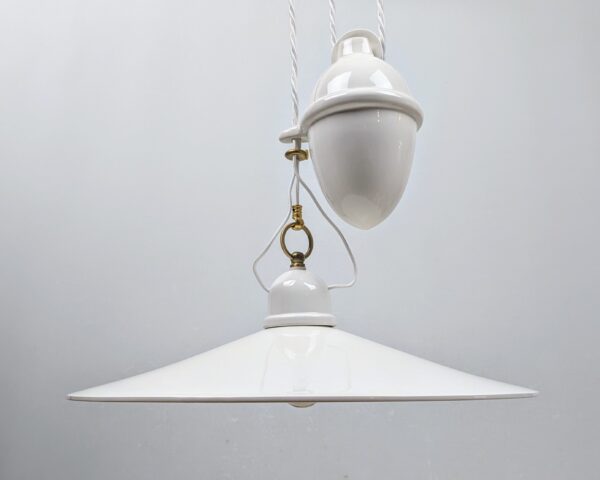 Ny Italiensk Le Prolunghe loftlampe i ren porcelæn. Ø40. Ubrugt. Pickup only. Made in Italy.