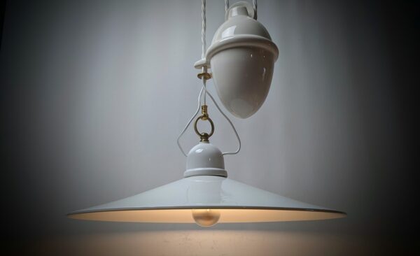 Ny Italiensk Le Prolunghe loftlampe i ren porcelæn. Ø40. Ubrugt. Pickup only. Made in Italy.