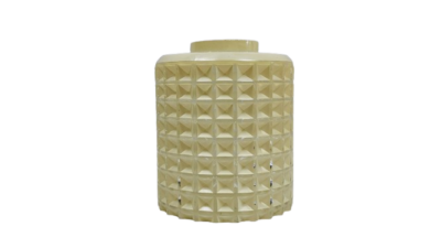 Svensk vaffelglas Cylinder form. Ø100. 11,9cmH. Centerhul 41 mm. Reservedel
