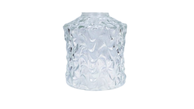 Svensk Orrefors lysekrone glas 1960. Sjældent. Klart glas med bølger. Reservedel.