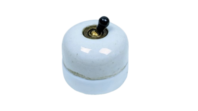 Dansk porcelæn 1 polet afbryder. LK 30016-1. Vintage. Porcelæn. Fra 1920