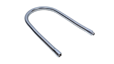 Flexarm - svanehals forkromet 50 cm. M10 gevind. Han/hun. Til gulvlamper/ bordlamper m.m. Ubrugt