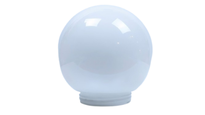 Kugleglas 124,5 mm gevind. Ø20 i diameter. Opal hvid. reservedels glas. Vintage