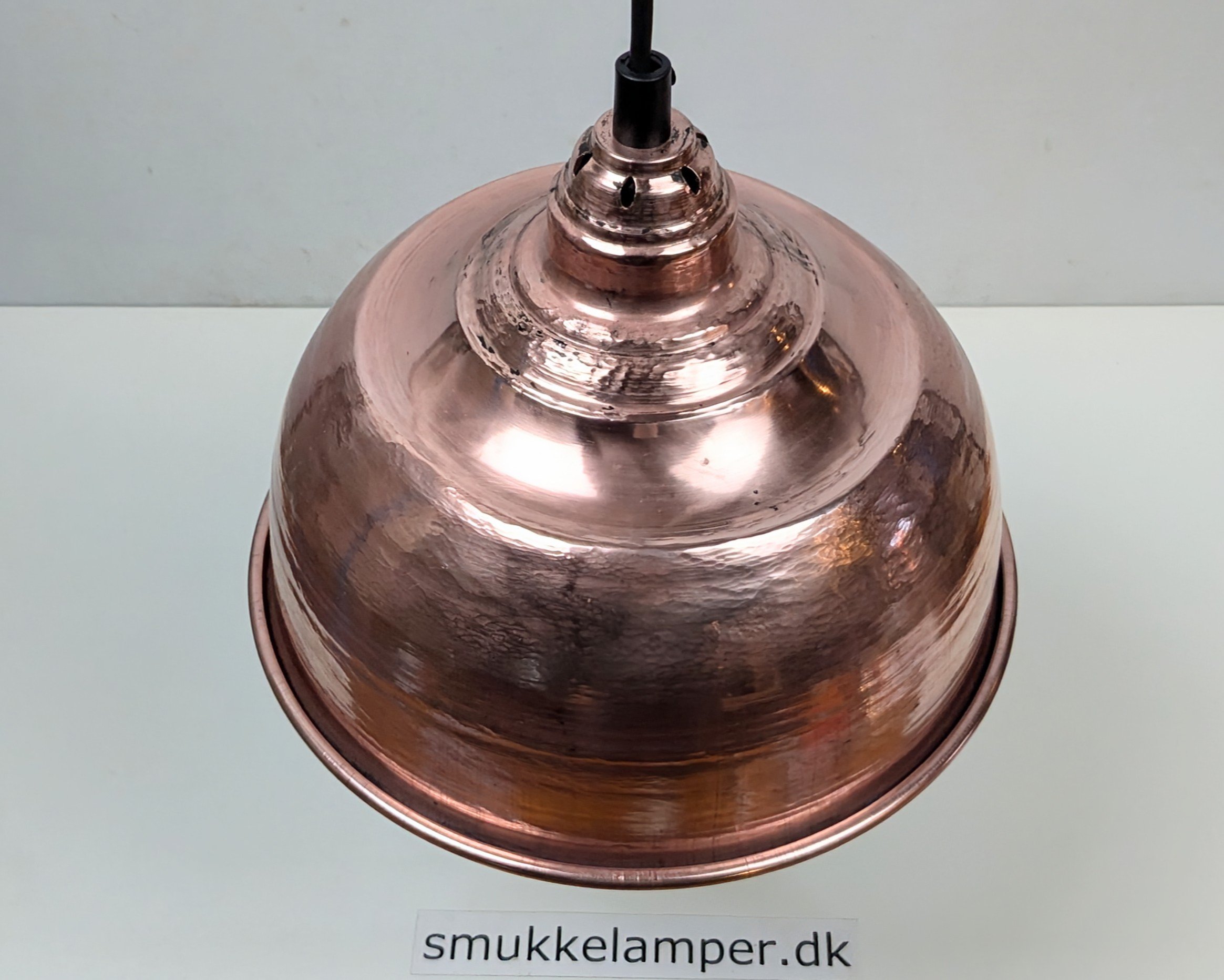 Vintage danish design kobber lampe 1970. Ø27. Nyt el. Nypoleret - Billede 2