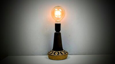 Ny dansk keramik lampe fra 1970. Opdateret nyt el. Ubrugt. Sand Indianer. Spirit.