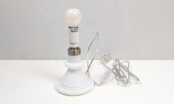 Fuld restaureret Holmegaard “Carine” bordlampe. Nyt el. 18 cm høj. 1980.