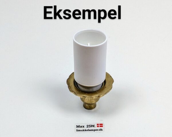 Messing stearinlys attrap manchet til lysekrone. Til E14 eller attrap stearinlys pære. M10.