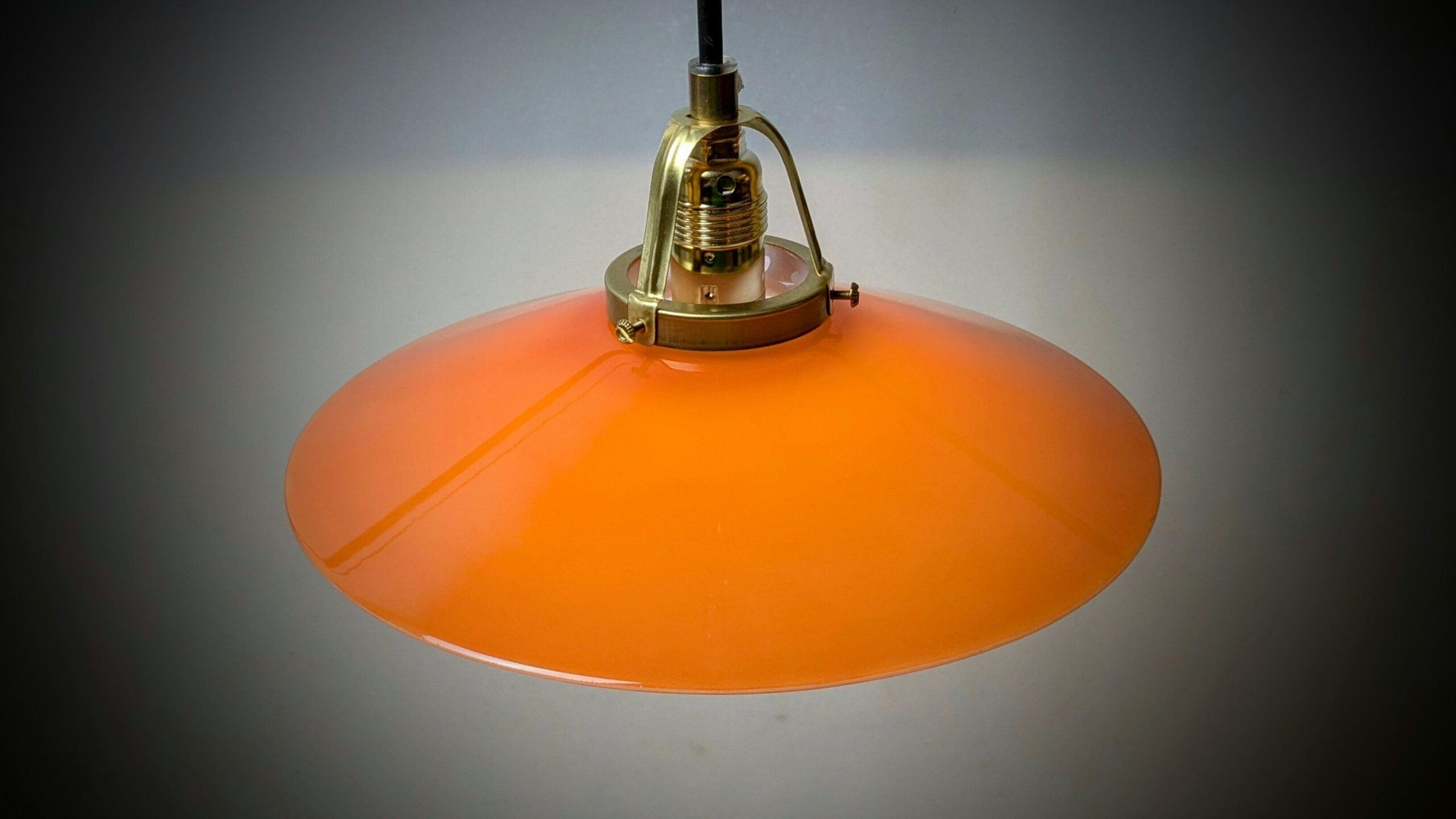Luksuriøs Terracotta Royale skomager lampe i orange glas. - Billede 3