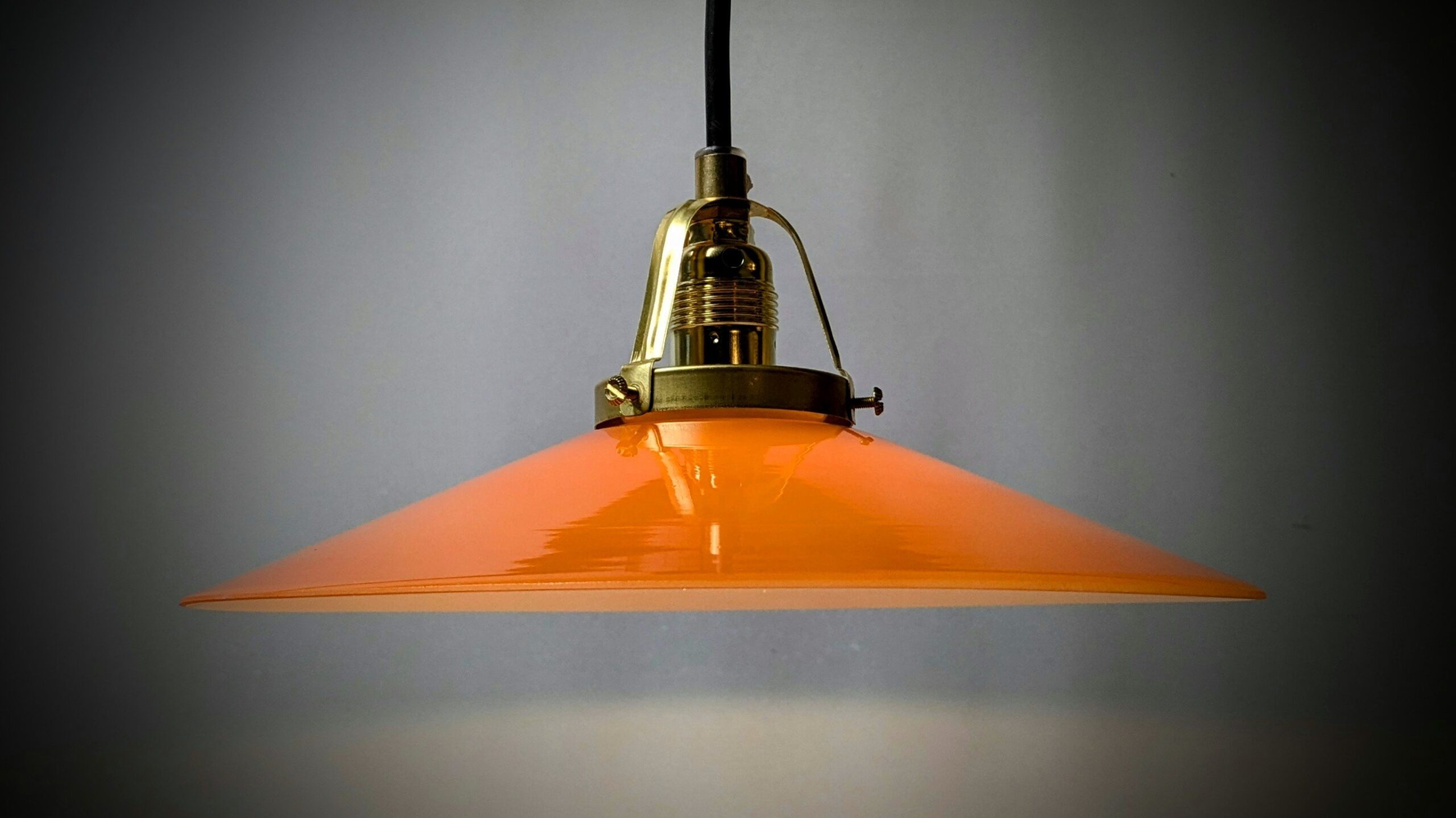 Luksuriøs Terracotta Royale skomager lampe i orange glas.