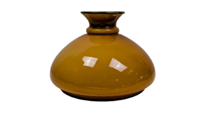 Holmegaard Cupido karamel lampeglas. Glas højde 20,5 cm. Ø28. Bærekant Ø23,8. Reservedel