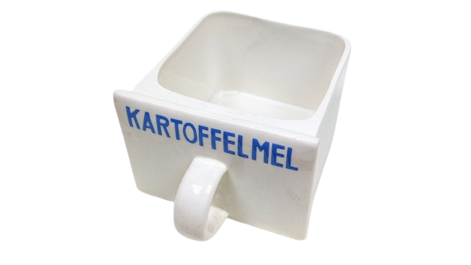 Porcelæn interiør køkken pynt fra 1950. Villeroy & Bloch. Blomster skuffe. 14×14 cm. “Kartoffelmel”