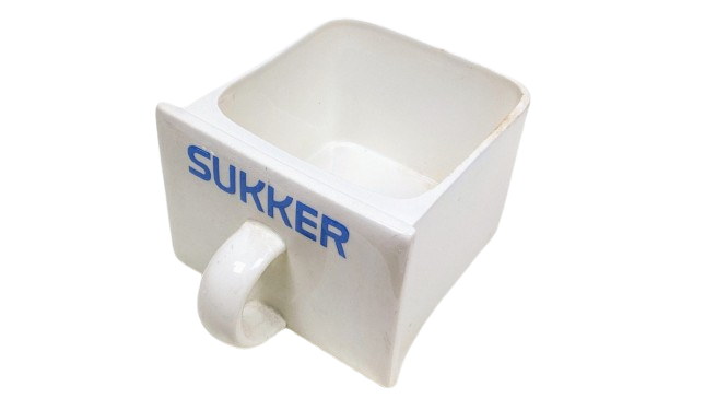 Porcelæn interiør køkken pynt fra 1950. Villeroy & Bloch. Blomster skuffe pynt. 14×14 cm. “Sukker”