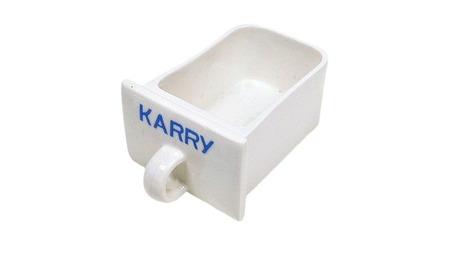 Porcelæn interiør pynt fra 1950. Villeroy & Bloch. Lille. Blomster skuffe pynt. 7×10 cm. “Karry”