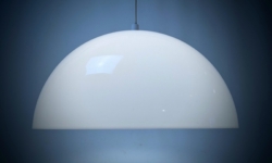 Verner Panton / Panthella skærm. 1970. Ø40. Redesign til loftlampe. Nyt el.