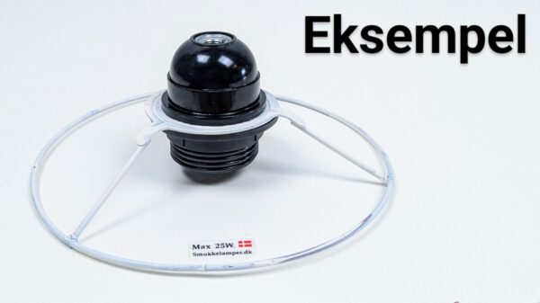 Fatning E27 Bakelit – LE KLINT – Skærmsæt – Uden afbryder. Sort.