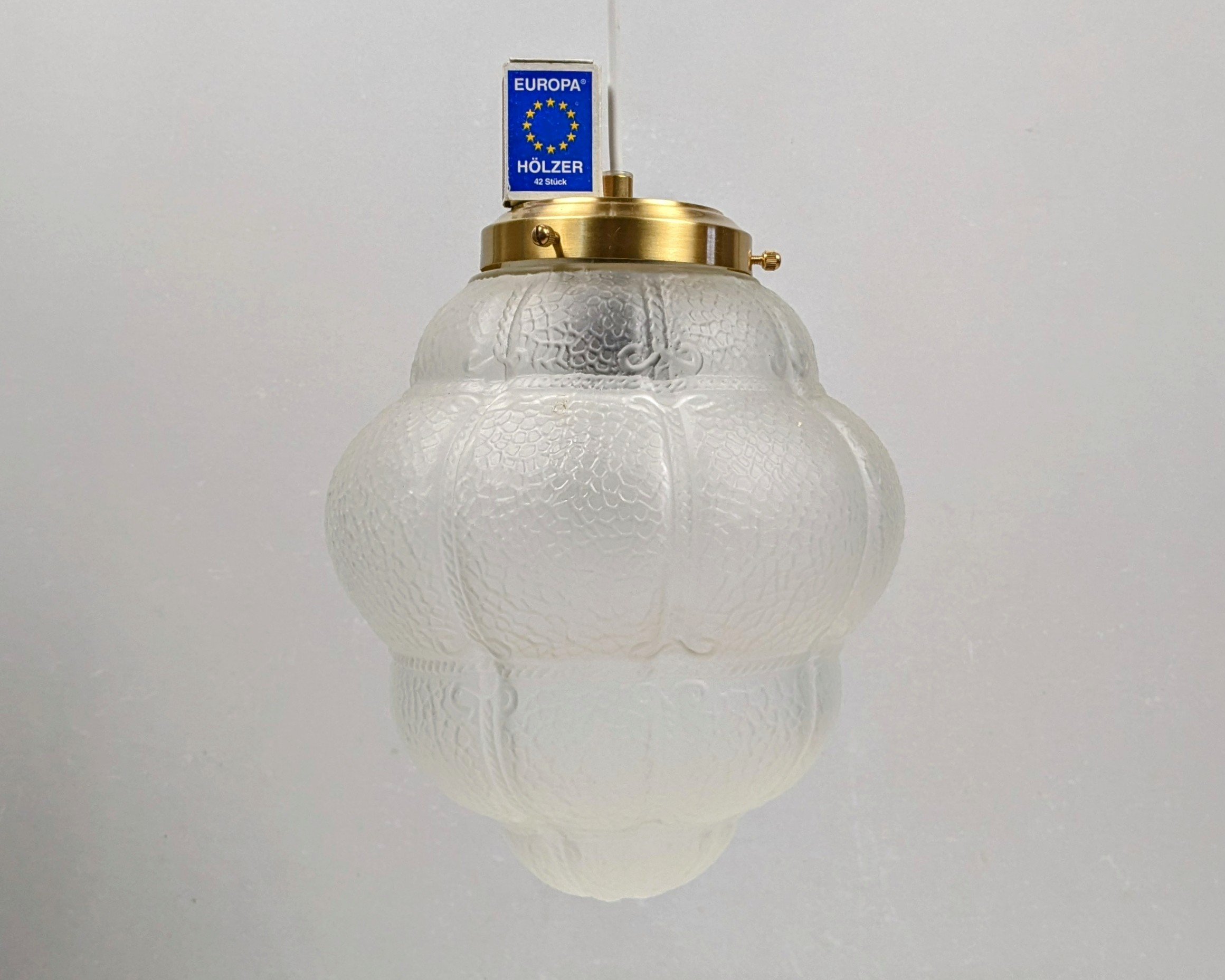 Romantisk vintage loftlampe. Ubrugt glas. Nyt el og ophæng. Ø24. 30H - Billede 3