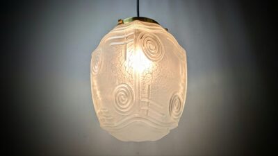 Romantisk ampel entre loftlampe. Ubrugt. 1970. 19x19x28cm. Messing ophæng.