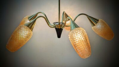 Dansk Voss lysekrone. Fuld restaureret. Ø65. 1960. Unika. Excellent condition. Pickup only.