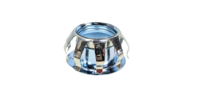 Fjeder glasholder til lysekroner. Galvaniseret. Til centerhul 40-45 mm. Lette glas.