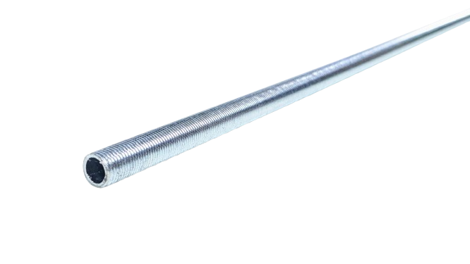1 meter Nippelrør til lampe fatning M10 gevind. 1000mm El forzinket. Only DK shipping