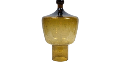 Lampeglas E.S.Horn udendørs lampe 1970. Rør krone. Bobler. Reservedel.