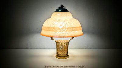 Bointaburet a Paris messing bordlampe 1930. Nyt el og opdateret med glas skærm fra 1930. Unika Custom.