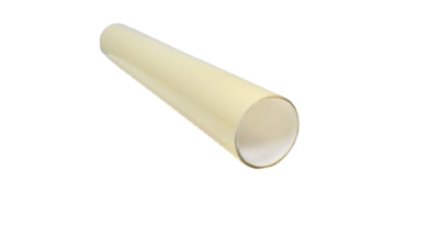 Originalt lampeglas til LYFA 1950. Cylinder. Sandfarvet hvid inderside. 35 cmL. Ø 49 mm.