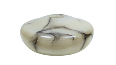 Antik lysekrone lampeglas. Marmoreret. Ø20cm. Centerhul 48 mm. 72 mmH