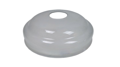 Antik lysekrone lampeglas. Mat. Ø20cm. Centerhul 48 mm. 66 mmH