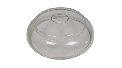 Antik lysekrone lampeglas. Klart. Ø20cm. Centerhul 44 mm. 62 mmH