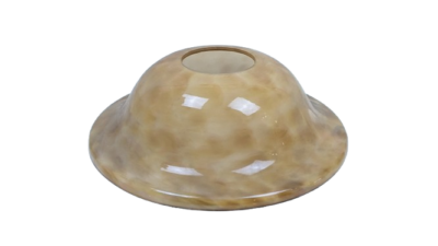 Antik lysekrone lampeglas. Marmoreret. Ø18cm. Centerhul 47 mm. 57 mmHøj