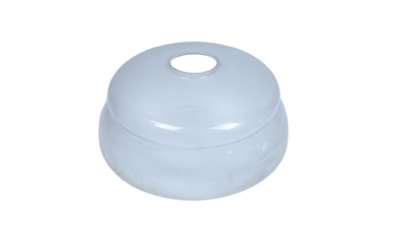 Antik lysekrone lampeglas. Mat glas. Ø20cm. Centerhul 42 mm. 80 mmHøj