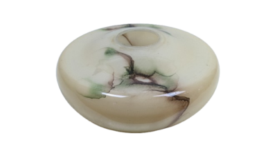 Antik lysekrone lampeglas. Marmoreret. Ø20cm. Centerhul 47 mm. 70 mmHøj